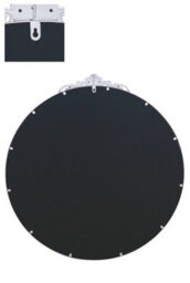 "Mirroroutlet Crown - Silver Metal Framed Round Decorative Wall Mirror 39"" X 39"" (100X100Cm)" - thumbnail 5