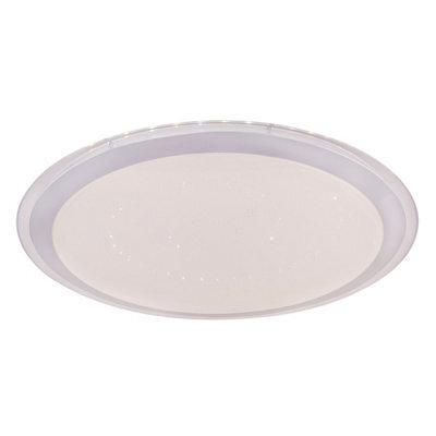 Luminosa Lighting Luminosa Carry Decorative Flush Ceiling Light White Led Dimmable 3000-6500K Remote Control Tuya Smart - image 1
