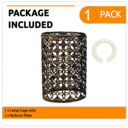 Vintage Industrial Metal Cage Lampshade Diy Brushed Brass Ceiling Pendant Light - thumbnail 4