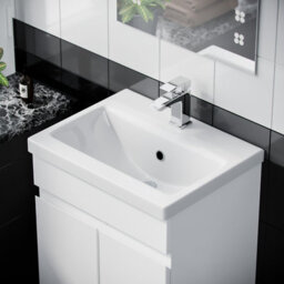 Nes Home 500mm Floorstanding Vanity Basin Unit White - thumbnail 4