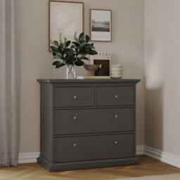 Furniture To Go Paris 3 Piece Bundle, Bedside, Chest And 2 Door Wardrobe In Matt Grey - thumbnail 8