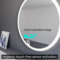 Nes Home Round Motion Sensor Bathroom Led Mirror Demister Anti-Fog 600mm - thumbnail 3