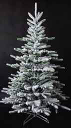 Shatchi 7Ft Californian Pine Snow Covered Green Tips Bushy Artificial Plain Christmas Tree - thumbnail 1