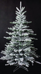 Shatchi 7Ft Californian Pine Snow Covered Green Tips Bushy Artificial Plain Christmas Tree
