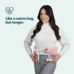 Livivo 2L Extra Long Hot Water Bottle With Pink Pom Pom Lattice Cover For Full Body Warmth Comfort And Pain Relief - thumbnail 9