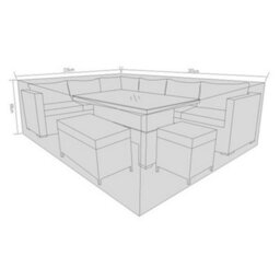 Signature Weave Catalina Modular Corner Sofa Dining Table Set Furniture Cover - thumbnail 1