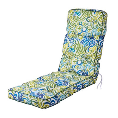 Alfresia Replacement Blue Green Multi Classic Relaxer Garden Cushion - image 1