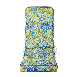 Alfresia Replacement Blue Green Multi Classic Relaxer Garden Cushion - thumbnail 2