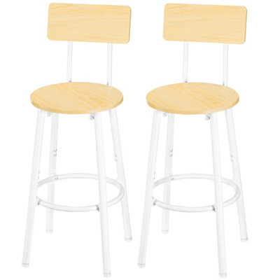 32X32X93Cm Set Of 2 Natural Breakfast Bar Stools - image 1