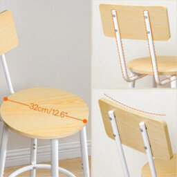 32X32X93Cm Set Of 2 Natural Breakfast Bar Stools - thumbnail 3