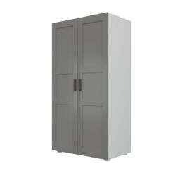 Atomia Modern Matt Dove Grey Tall Double Wardrobe (H)1875mm (W)1000mm (D)580mm - thumbnail 2