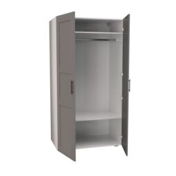 Atomia Modern Matt Dove Grey Tall Double Wardrobe (H)1875mm (W)1000mm (D)580mm - thumbnail 4