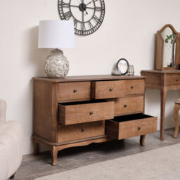 Melody Maison 7 Drawer Dark Wood Chest Of Drawers - Ashwell Range - thumbnail 3