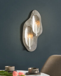Beliani Wall Candle Holder Peniche Metal 60 Cm Silver - thumbnail 2