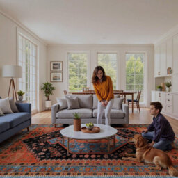 Decoranddecor Hallway Runners, Washable Rugs, Carpet Runner Rug, 60X240Cm, Non-Slip, Pet Friendly, Low Pile, Persian Rug - Lunora - thumbnail 8