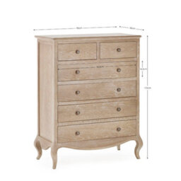 Oakham Premium Amara 4 + 2 Drawer Chest - Limed Oak - thumbnail 5