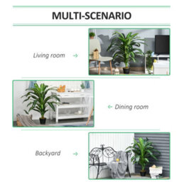 Outsunny 110Cm/3.6Ft Artificial Dracaena Plant Fake Tree Potted Home Office - thumbnail 5