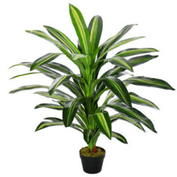 Outsunny 110Cm/3.6Ft Artificial Dracaena Plant Fake Tree Potted Home Office - thumbnail 2