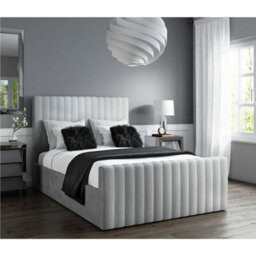 Stratus Interiors Roma Panel Lined Upholstered Bed Frame With Tubular Headboard & Matching Footboard Gas Lift Ottoman Storage Type - Super King - thumbnail 2