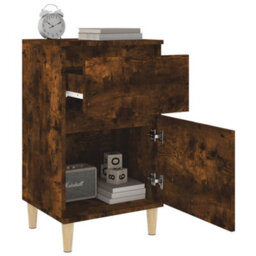 Berkfield Elegant Bedside Cabinets 2 Pcs Smoked Oak 40X35X70 Cm - thumbnail 5