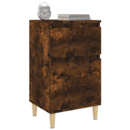 Berkfield Elegant Bedside Cabinets 2 Pcs Smoked Oak 40X35X70 Cm - thumbnail 4