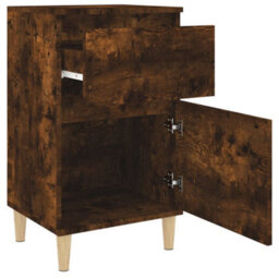 Berkfield Elegant Bedside Cabinets 2 Pcs Smoked Oak 40X35X70 Cm - thumbnail 8