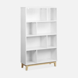 4-Shelf Scandi-Style Bookcase White - Sweeek - thumbnail 4