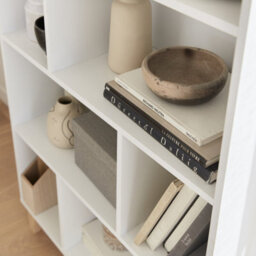 4-Shelf Scandi-Style Bookcase White - Sweeek - thumbnail 3