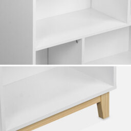 4-Shelf Scandi-Style Bookcase White - Sweeek - thumbnail 6