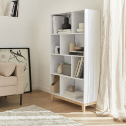 4-Shelf Scandi-Style Bookcase White - Sweeek - thumbnail 2