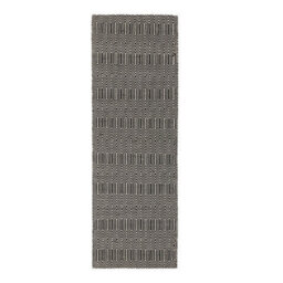 Modern Rug, Handmade Wool Rug For Bedroom, Geometric Rug, 4mm Thickness Black/white Dining Room Rug-100Cm X 150Cm - thumbnail 4