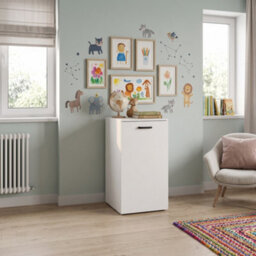 Folding Computer Desk Shefa Line Flexi White (Folding Top And Mobile Storage Unit) - thumbnail 2