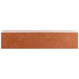 Wyld And Coco Wall-Mounted Tv Stand 55 Inch Red-Brown Minimalist With 2 Hidden Cabinets - thumbnail 1