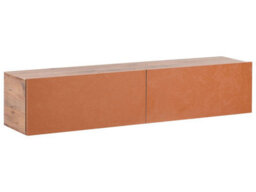Wyld And Coco Wall-Mounted Tv Stand 55 Inch Red-Brown Minimalist With 2 Hidden Cabinets - thumbnail 3