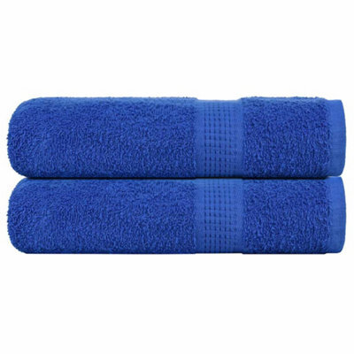 Berkfield Shower Towels 2 Pcs Blue 70X140 Cm 360 Gsm 100% Cotton - image 1