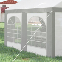 Outsunny 4 X 4M Party Tent, Marquee Gazebo With Sides, Windows And Double Doors - thumbnail 9