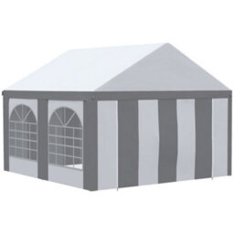 Outsunny 4 X 4M Party Tent, Marquee Gazebo With Sides, Windows And Double Doors - thumbnail 2