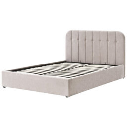 Beliani Ottoman Bed Chenille Challans 160 X 200 Cm (Eu King Size) Taupe - thumbnail 6