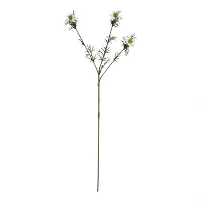 Wyld Haus Set Of 3 White Nigella Artificial Flower Stems 680mm - image 1