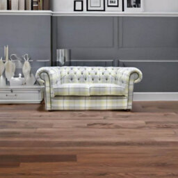 Chesterfield Genuine Tartan 2 Seater Sofa Balmoral Citrus Green Fabric In Classic Style - thumbnail 4
