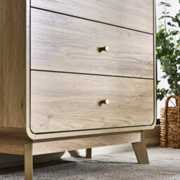 Julian Bowen Mallory 3 Door 2 Drawer Wardrobe With Shelving - Solid Oak - thumbnail 9