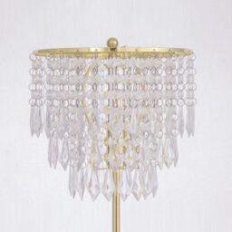 First Choice Lighting Set Of 2 Cascada Gold And Acrylic Crystal Jewelled Table Lamps - thumbnail 3
