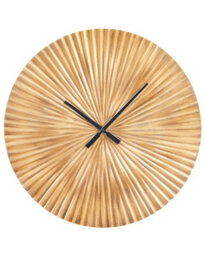 Wyld And Coco Aurora Brass Finish Aluminium Wall Clock 59Cm - Modern Round Statement Clock For Living Room - thumbnail 1