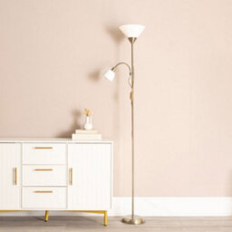 Valuelights Mozz Antique Brass Mother And Child Floor Lamp - thumbnail 2