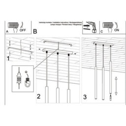 Sollux Lighting Pastelo Steel/wood Wood 3 Lights Modern Pendant Ceiling Light - thumbnail 6