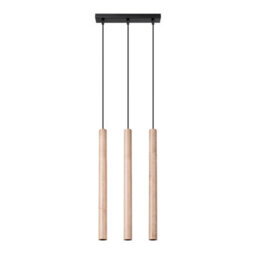 Sollux Lighting Pastelo Steel/wood Wood 3 Lights Modern Pendant Ceiling Light - thumbnail 3