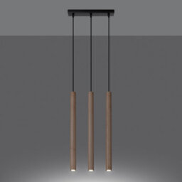 Sollux Lighting Pastelo Steel/wood Wood 3 Lights Modern Pendant Ceiling Light - thumbnail 2