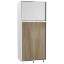 Urbn-Living Urbnliving 180Cm Height White Carcass With 4 Sliding Oak Doors Wardrobe Bedroom Storage Closet Hanging Rail Cupboard Unit - thumbnail 1