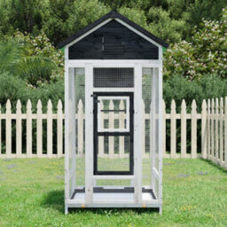 Walplus Bird House Grey 91.5X53X170 Cm Solid Wood Pine - thumbnail 1