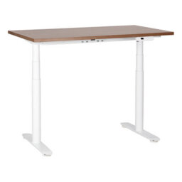 Beliani Electric Adjustable Standing Desk Destinas Brown/ White 120 Cm 72 Cm - thumbnail 1